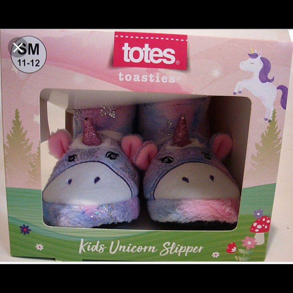 New kids unicorn boot slippers by totes